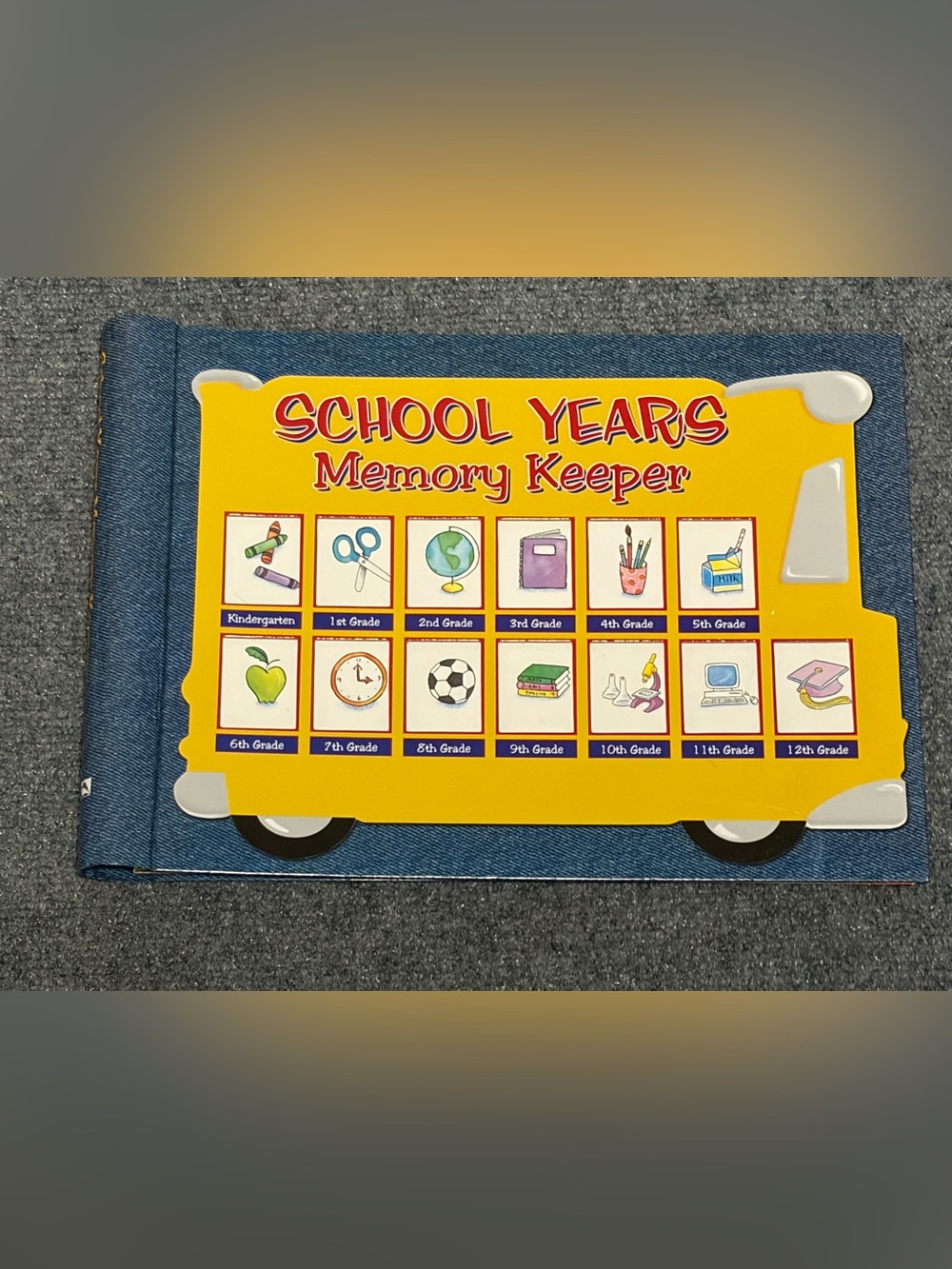 School Years Memory Keeper Photo Album - Yellow & Blue